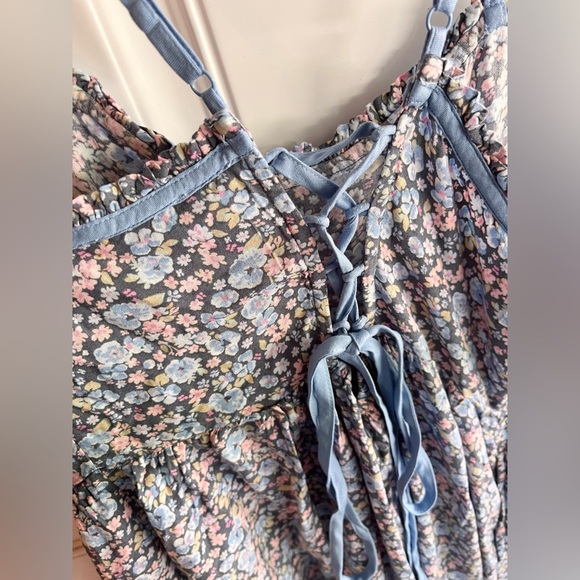 NWT American Eagle Outfitters Sun Dress Floral Flowy Ruffle size Large - Picture 4 of 9